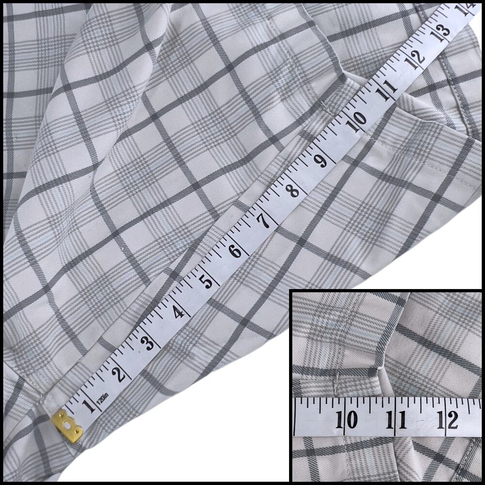 Quicksilver Estilo Plaid Shorts Chino Relaxed Grey Plaid Size 40 - Picture 13 of 15
